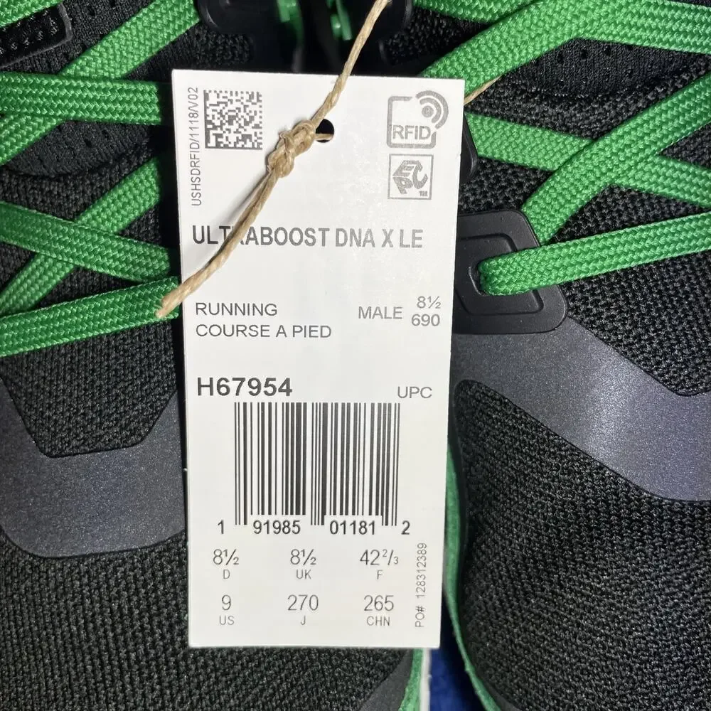 Adidas Ultraboost DNA x Lego Limited Rare Shoes Green Black Mens Size 9 NEW